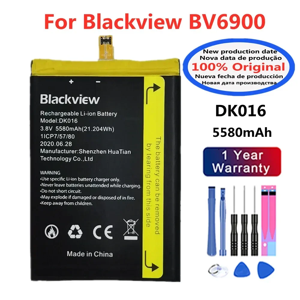 

Новый 100% оригинальный аккумулятор для Blackview BV6900 DK016 5580 мАч, аккумуляторы Bateria, быстрая доставка + инструменты