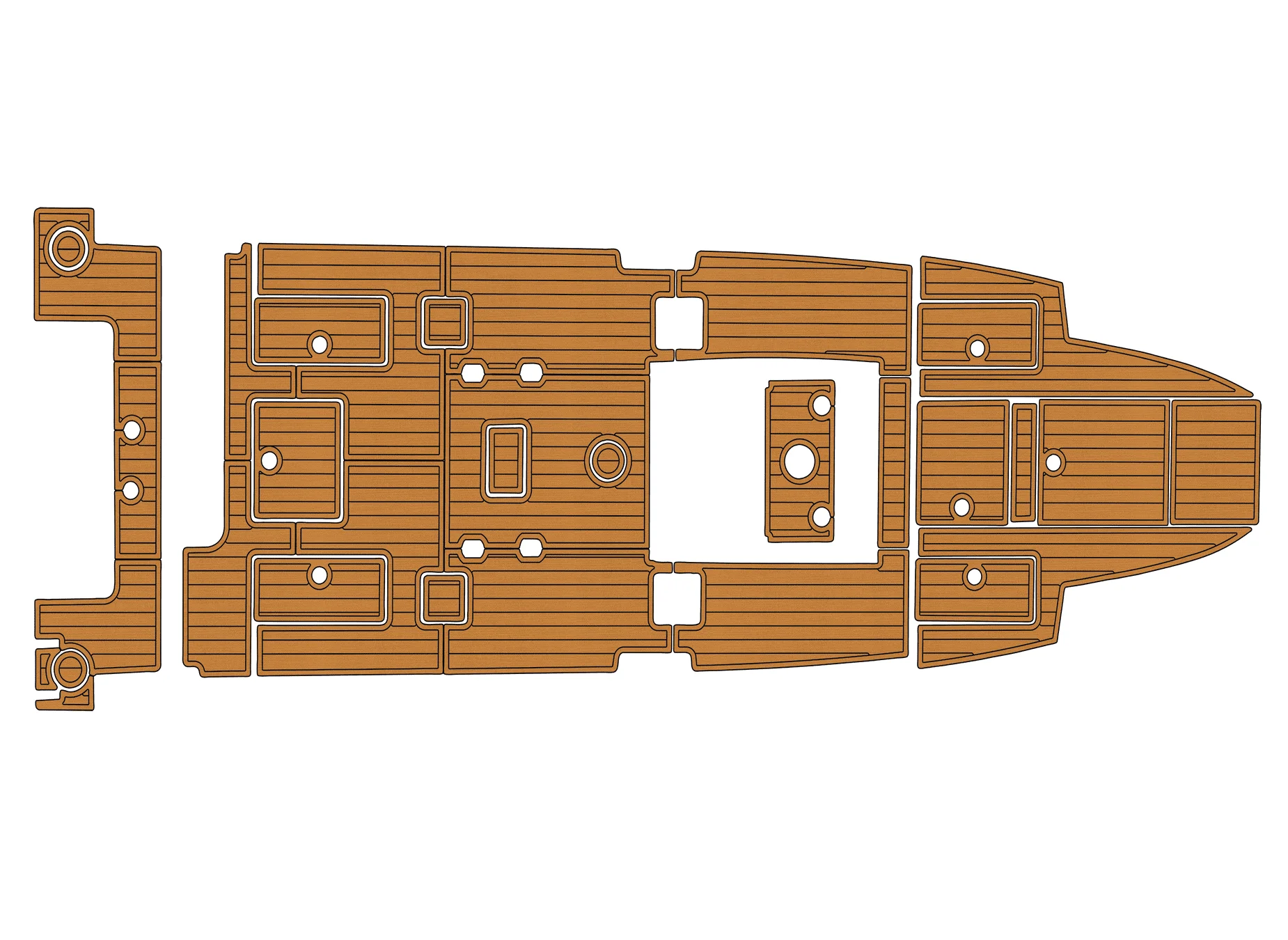 

2007-2008 Contender 27 Open 1/4" 6mm EVA foam Non-Slip PVC Teak Decking marine Mat aqua gatorstep carpet Marine Floor