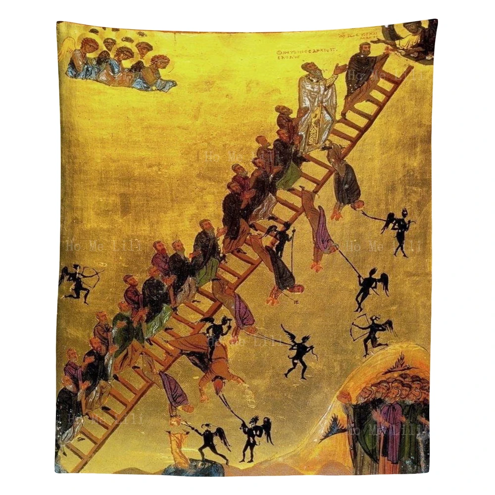 The Ladder Of Divine Ascent Fantasy Art Shamanic Sacra Sacred Mental Spaces Occultism Tapestry Wall Hanging