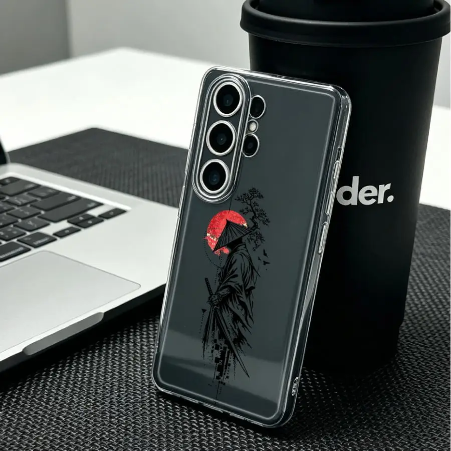 Samurai With Red Sun Print Case for Samsung Galaxy S26 S25 Edge S22 FE S23 Ultra S20 Plus Note 20 Ultra 10 S24 S21 Phone Cover - view 6
