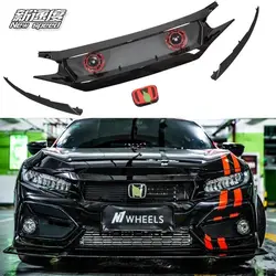 10th & 10.5th Gen Civic FK8 FC1 FK7 N1 Carbon Fiber Front Center Mesh Grille Grill Trim