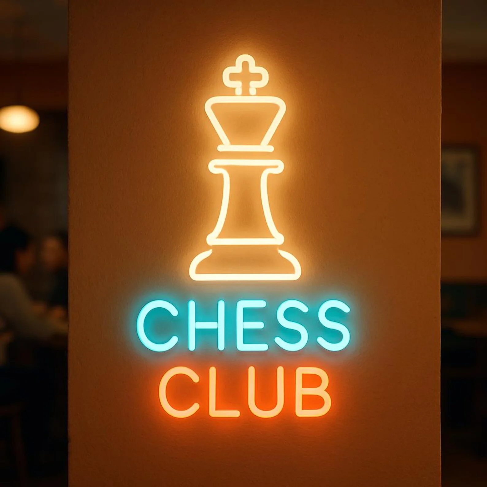 Chess Club Neon Sign, Chess LED Sign, Custom Chess Pieces Neon Sign Up for Home Decor, Club decor Gift for Him