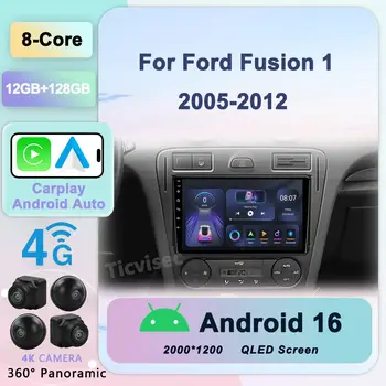 適用於福特Fusion 1(2005-2012)的Android 16 CarPlay車用收音機多媒體視訊播放器導航GPS安卓系統,無2DIN/2DIN DVD 10 最佳銷售 福特Fusion收音機 - №10