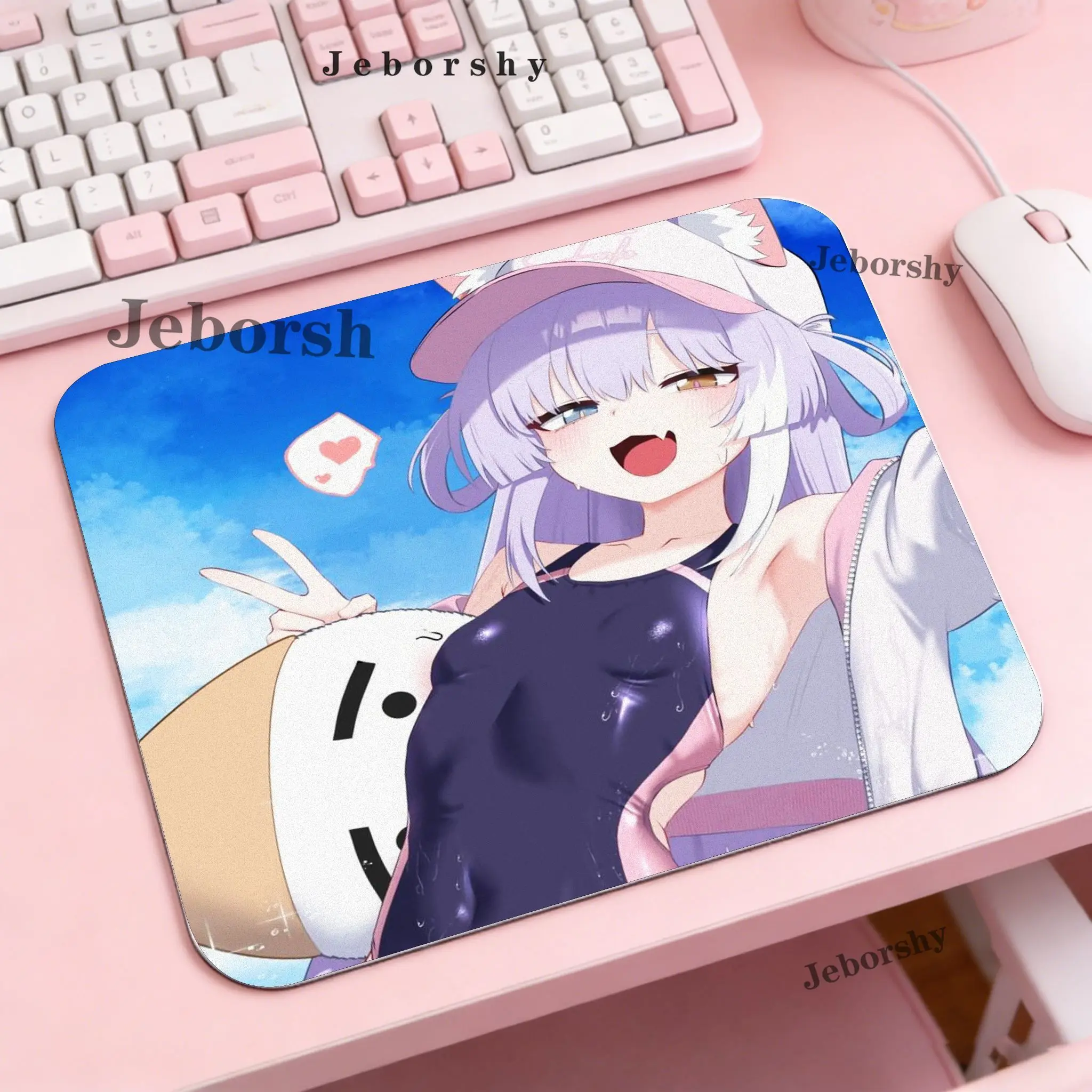 Gaming Mousepad Cute Girl T-Tenko S-Shibuki Anime E-Sports Keyboard Mat Non-Slip Rubber Desk Mat Hd Printing Student Writing Pad
