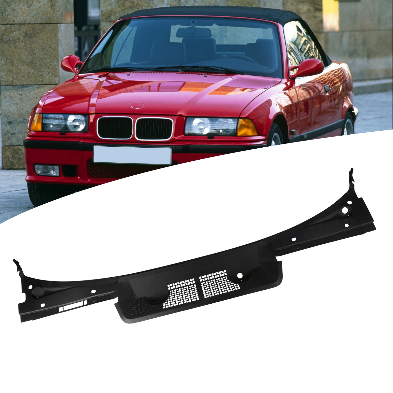1 Set Car Parts Front Windshield Wiper Cowl Cover Panel Water Guide Plate For 1992-1999 BMW 3 Series E36 2-Door 51711977677