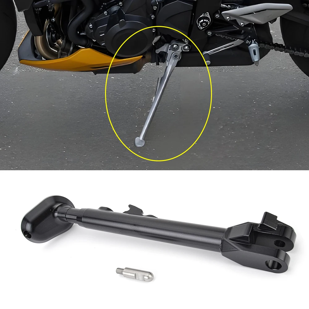 

Для Triumph Street Triple 765R 765RS 2023-2021 мотоциклетная регулируемая подставка, стальная боковая подставка для ног, боковая подставка, держатель