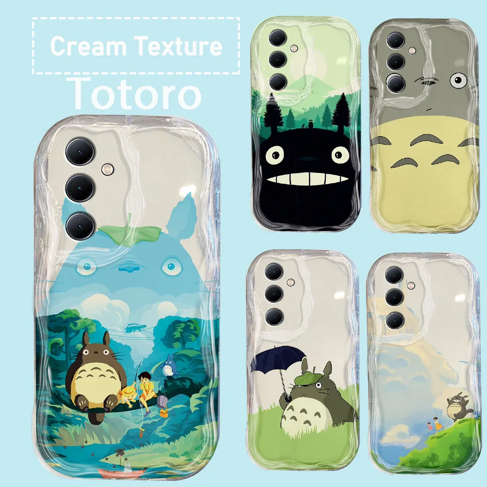 Cute T-Totoro 3D Wave Case For Samsung A73 A72 A71 A55 A54 A53 A35 A34 A33 A25 A24 A23 A15 A14 A13 A05 A04 A03 4G 5G Cover