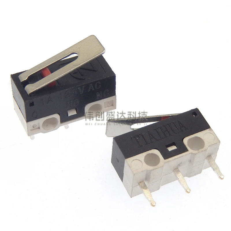 5PCS Micro Limit Switch Momentary Push Button Switch 1A 125V AC Mouse Switch 3Pins Long Handle Roller Lever Arm SPDT 12* 6 *6mm