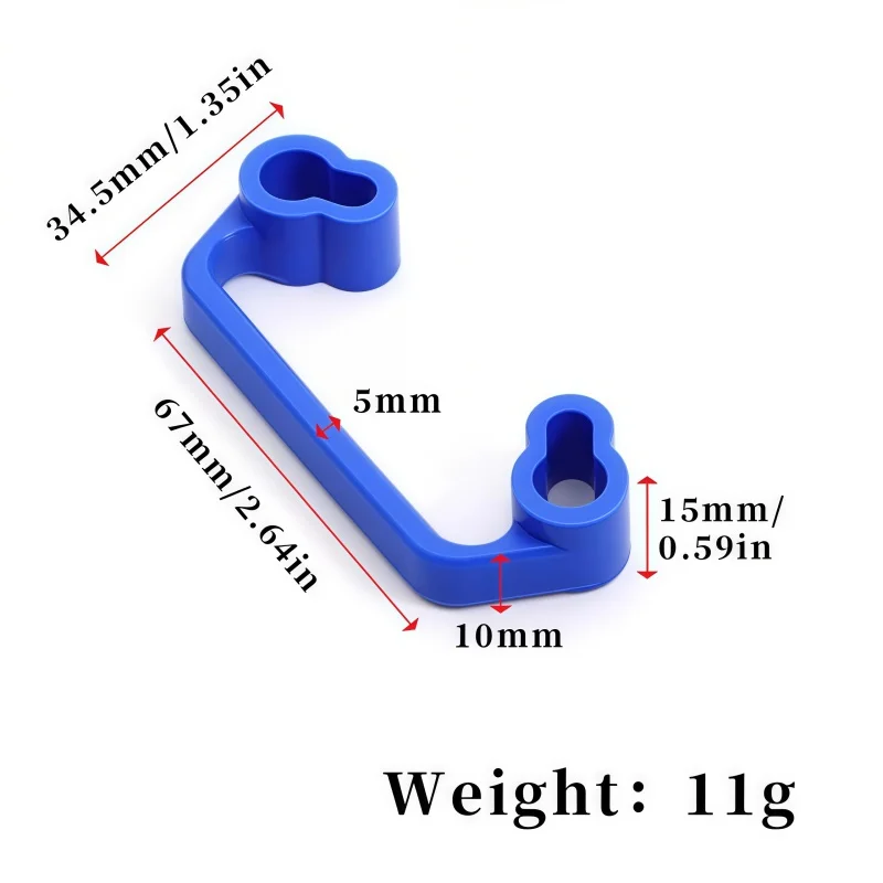 1PCS Silicone Handle Black/Blue for TAMIYA TT0-2 TT02 Protective Accessory Toy RC Car Model Modification Parts Rear Bumper