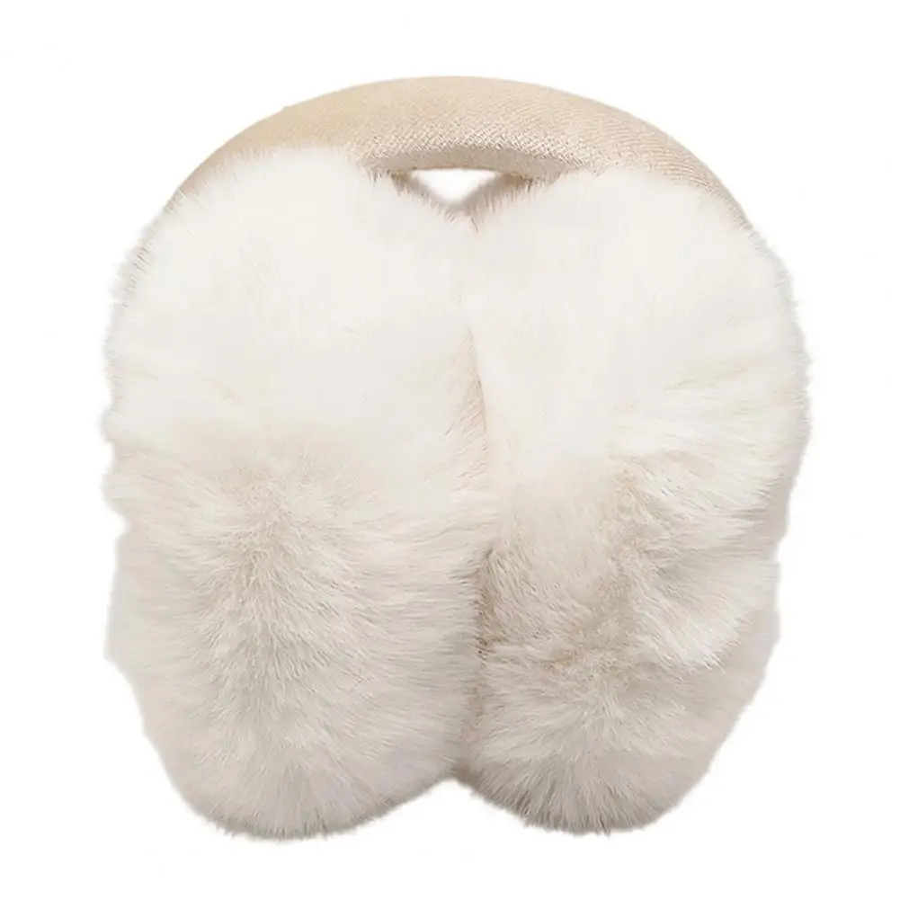 Women's Winter Ear Muffs Soft Faux Warmers for Sports Commuting Plush Fluffy Cold Weather Earmuffs for Ear Protection