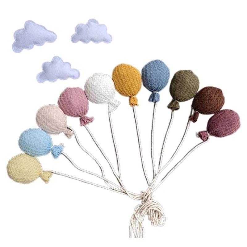 

Baby Photo Props Set Cartoon Cotton Balloon and Clouds Props for Newborns G2TD