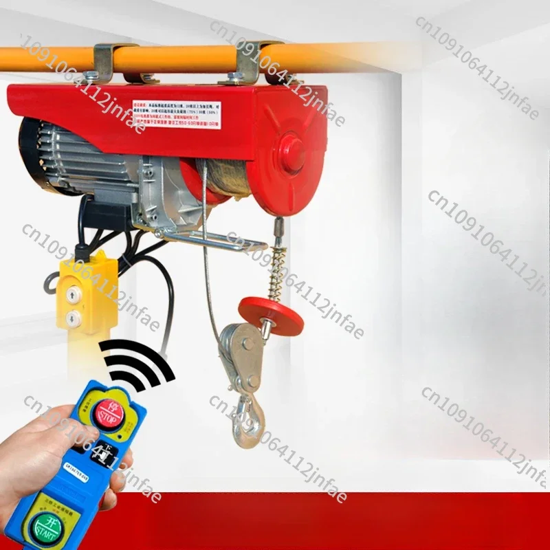 

220V Micro Electric Hoist - 1 Ton Household Crane, Compact Lifting Winch for Home & Decoration