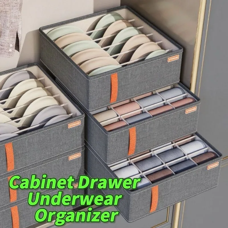 Underwear Organizer Bra Storage Box Panties Socks Storage Boxes Bedroom Wardrobe Clothes Organizer Foldable Drawer Separator