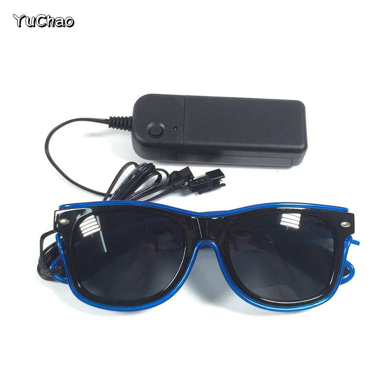 LED-Sonnenbrille, Maskerade, Konzertclub, Rave-Zubehör, leuchtende Sonnenschutzbrille, Cyberpunk-Männerbrille, Damen-LED-Rosa-Brille – Detail 13