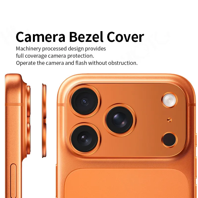아이폰 17 프로 맥스 에어 17프로용 오리지널 컬러 메탈 카메라 베젤 프로텍터 합금 3D 돌출 렌즈 홀로우 커버 링 필름