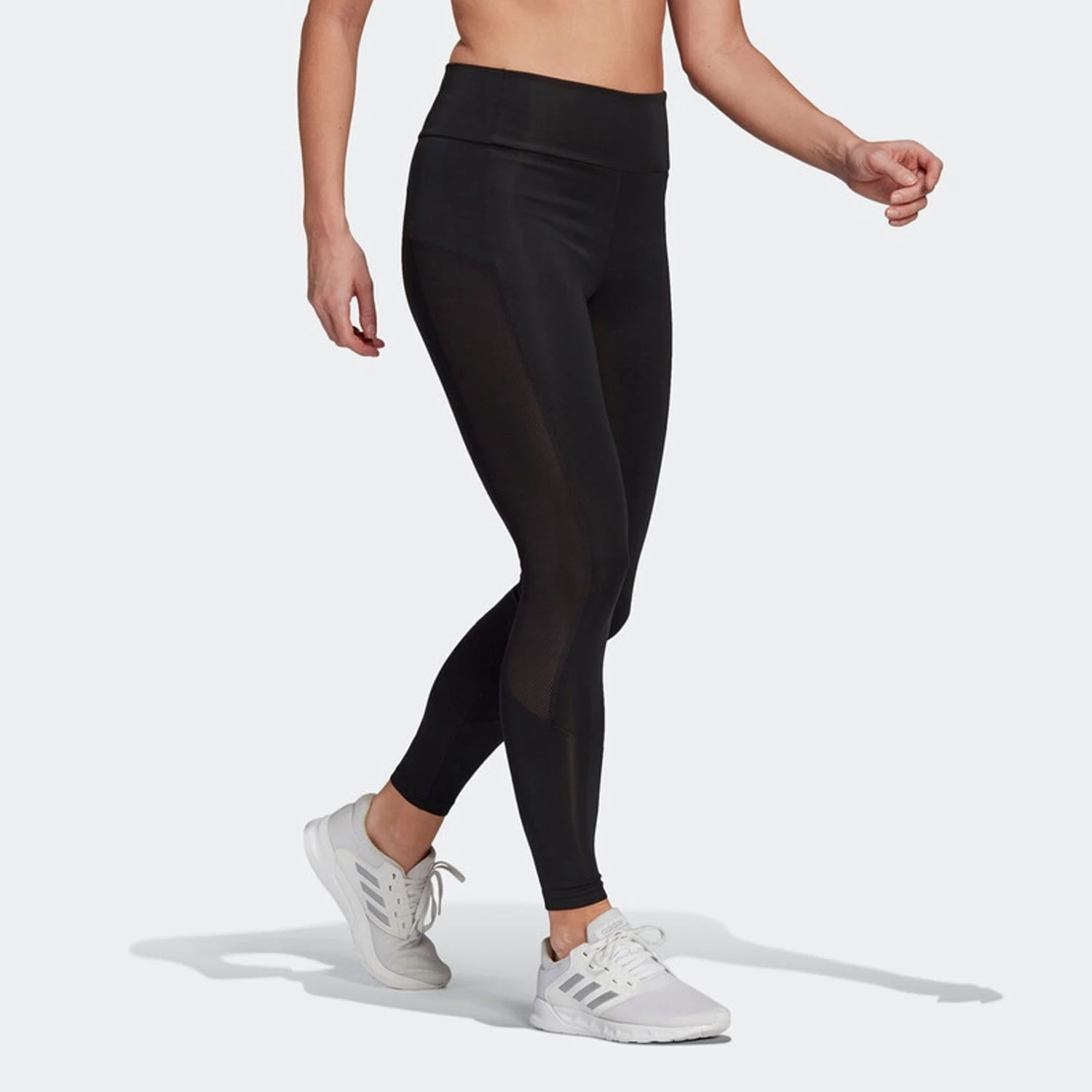 

Женские спортивные обтягивающие брюки Adidas Originals 2025 с высокой талией для фитнеса GL4028