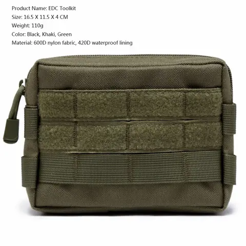 야외 600D 전술 EDC 키트 Molle Fanny Pack 다기능 휴대 전화 가방 액세서리 통근 가방