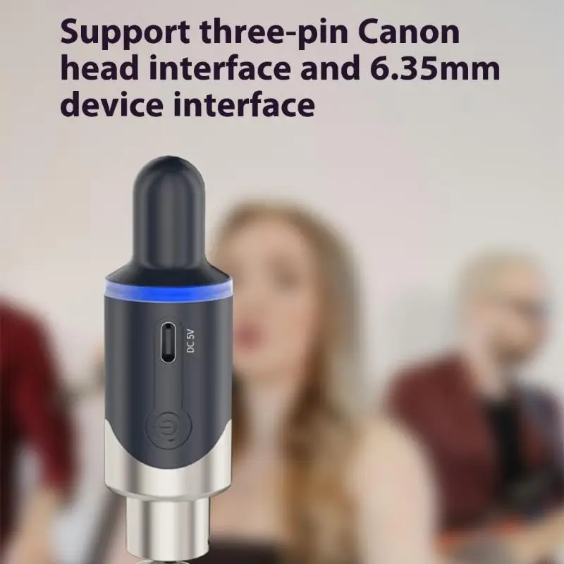 L41E UHF Wireless Transmitter & Receiver Converter Mikrofon Nirkabel Rechargeable