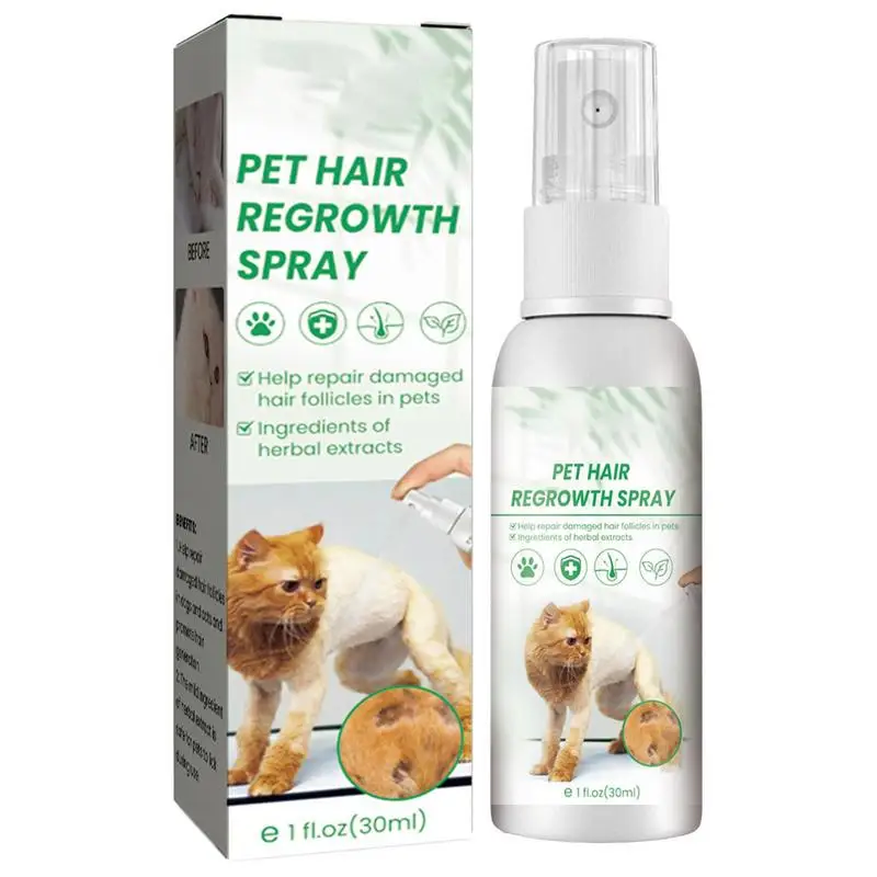 Spray para el crecimiento del cabello de mascotas, 30ml, antiderramamiento, nudo de picazón, mate, desenredante, champú no tóxico para gatos, acondicionador líquido para el cabello de perros