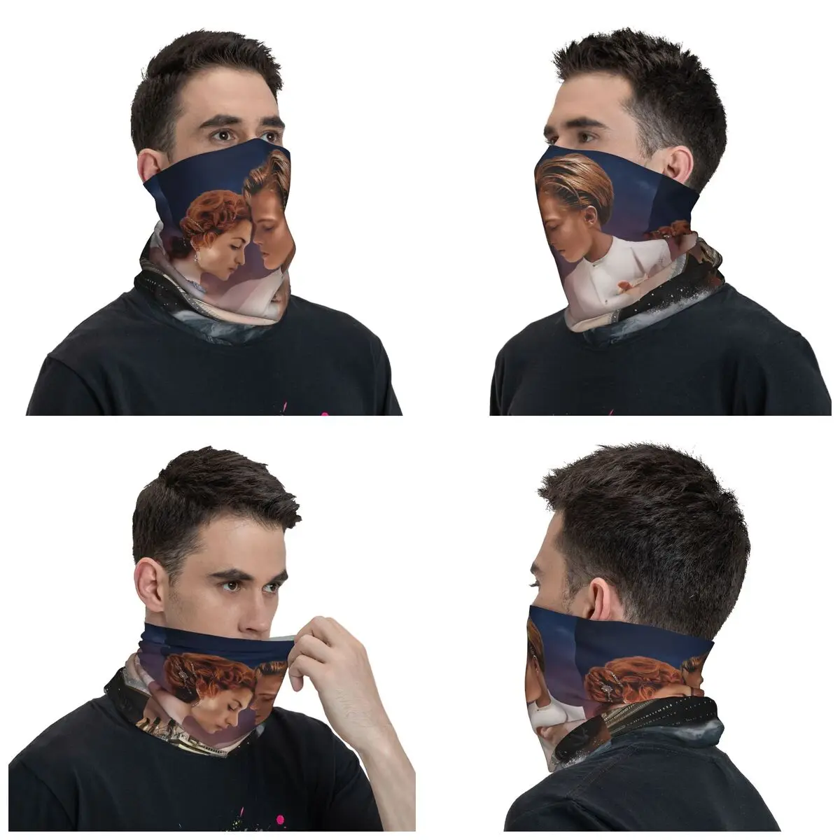 Titanic Leonardo DiCaprio Bandana Neck Gaiter Printed Rose Jack Movie Balaclavas Mask Scarf Cycling Fishing Unisex Adult Winter