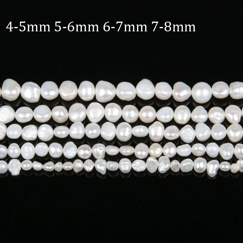 

White Irregularly Shaped Pearl Natural Freshwater Pearls Loose Spacer Beads for Jewelry Making DIY Necklace Bracelet Accessories