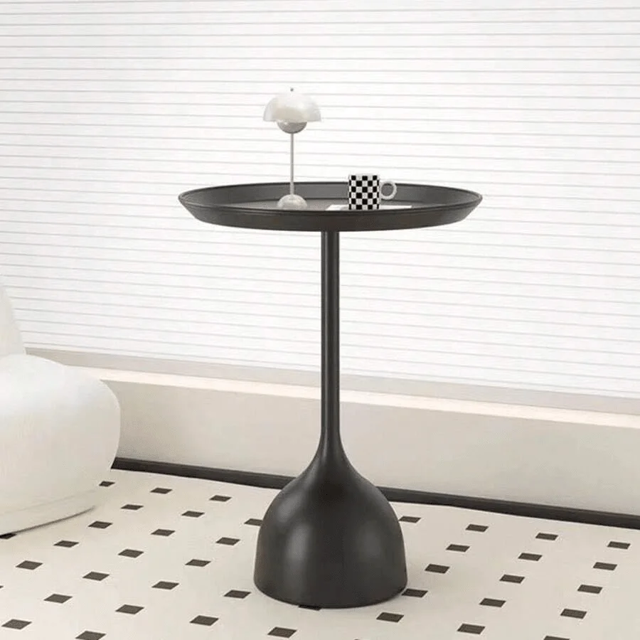 Nordic Style Coffee Table Moving Side Table Sofa End Table Luxurious Elegant Small Round Table For Home Simple Nightstand
