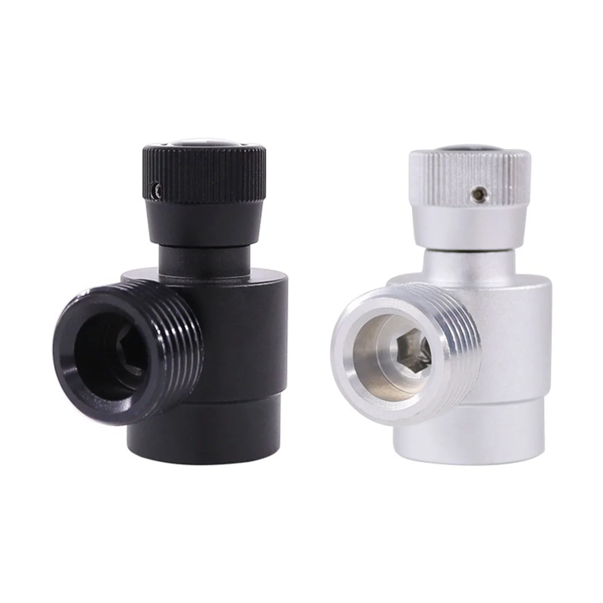 

New CO2 Cylinder Refill Adapter, Self-Made Gas Cylinder Regulator M10X1 to W21.8-14 Adapter for Argon,CO2,Mixed Gas,Silver