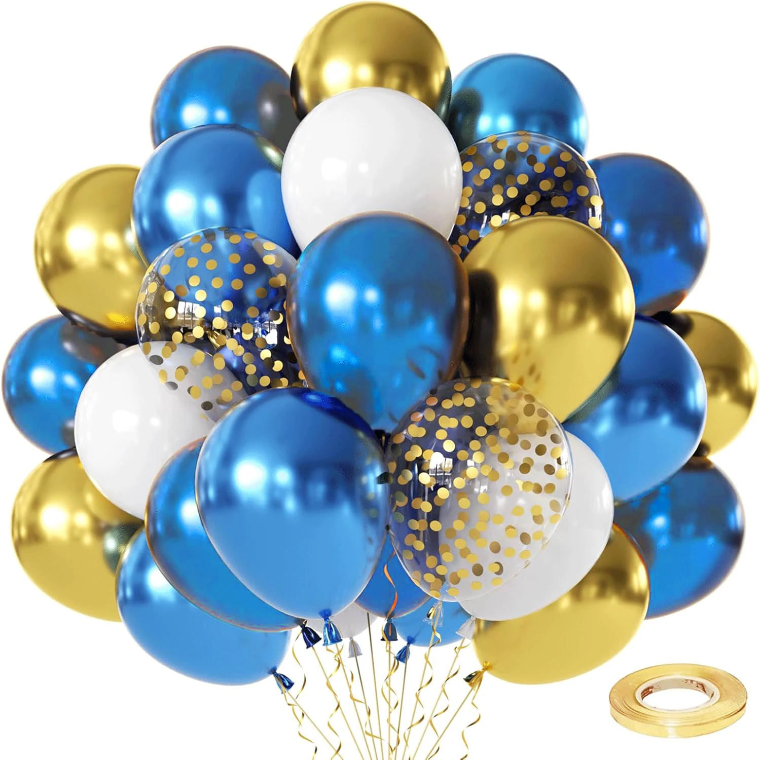 12-Zoll-50-teiliges Ballon-Set in Blaugold, Grün und Rosa, geeignet für Hochzeiten, Geburtstage, beliebte Partys, Brautpartys