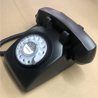 Rotary Dial Phone 1960s Retro Old Telephone Redial Button Antique Fixed Telephone Decorative Vintage Phone for Home Office