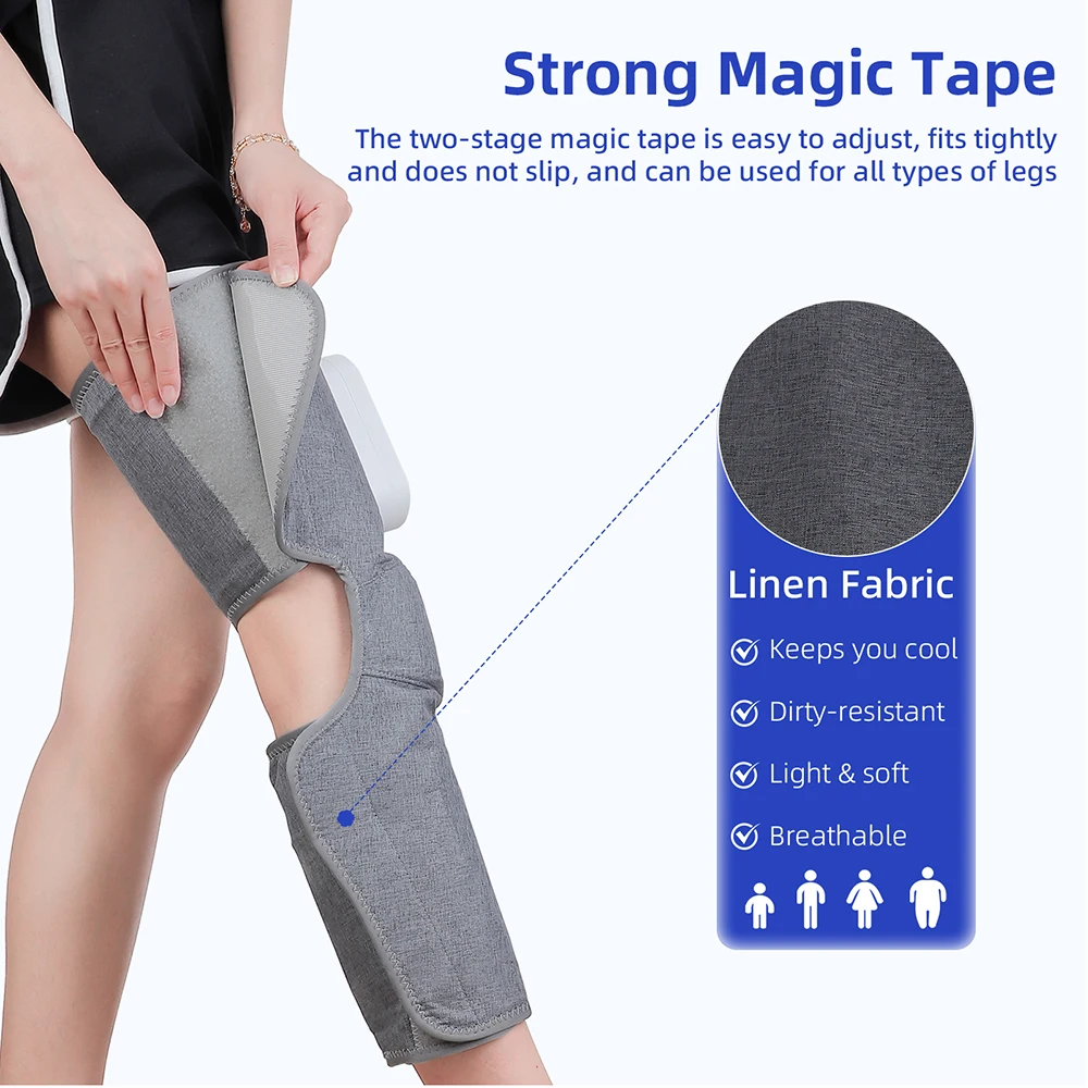 Electric Airbag Leg And Knee Massager Thigh With Calf High Frequency Vibration Massager Air Bag Kneading Relaxation Leg Massager view 6