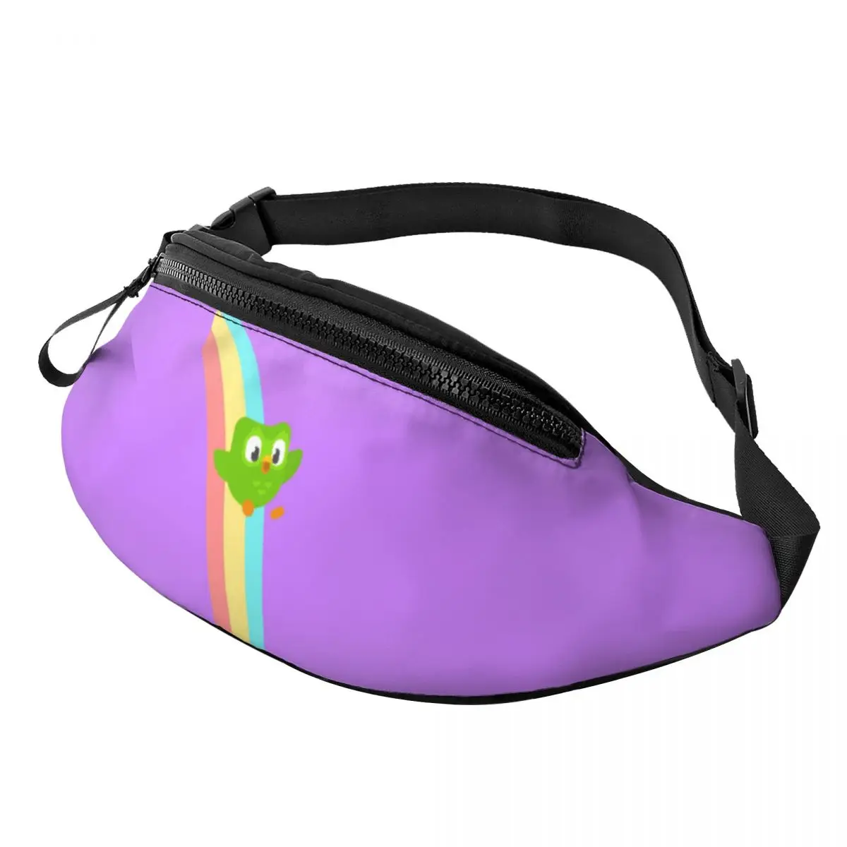 bolsa-de-cintura-duolingo-owl-duo-para-mulheres-e-homens-pochete-crossbody-para-corrida-telefone-bolsa-de-dinheiro