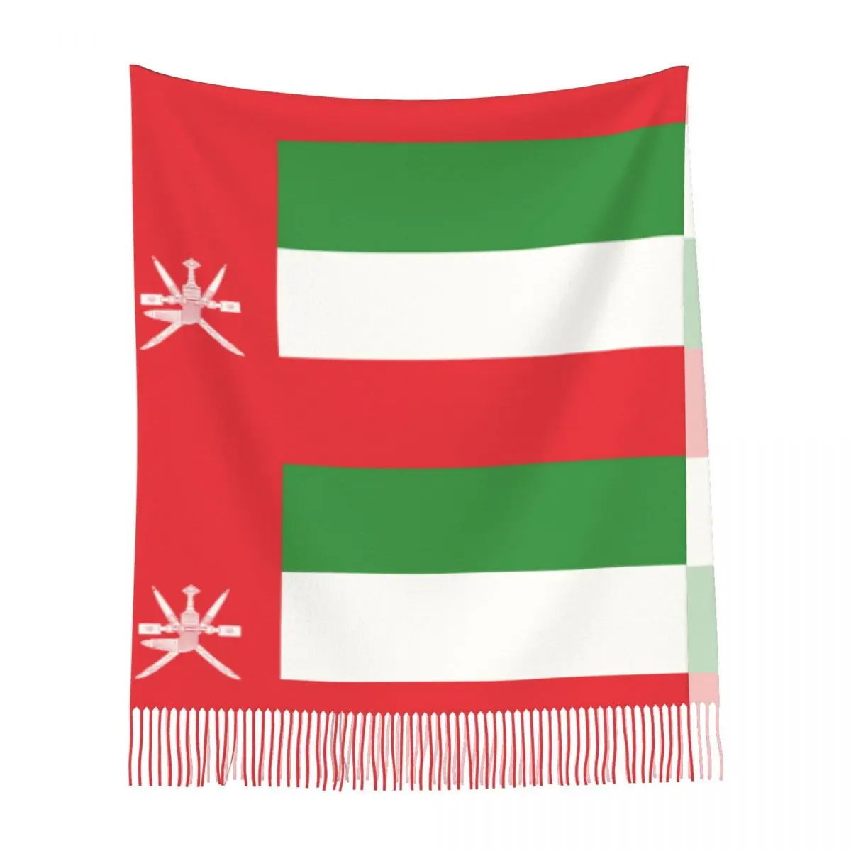 Oman Flag Womens Warm Winter Infinity Scarves Set Blanket Scarf Pure Color