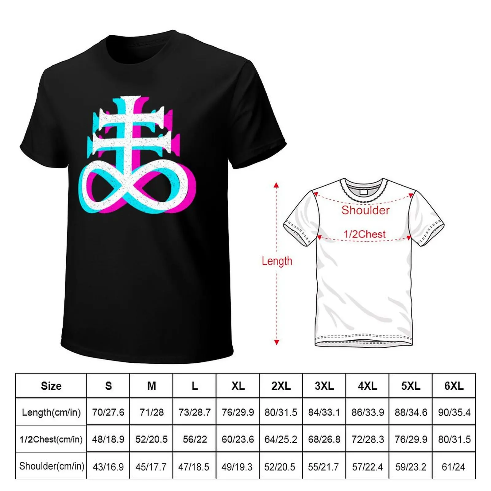 LEVIATHAN CROSS - SATANISM AND THE OCCULT T-Shirt Running Gym Short Sleeve Sports Tee