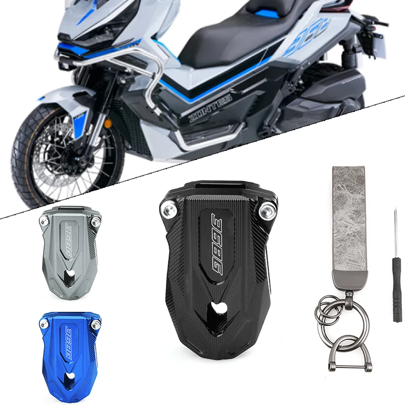 

New Fit For Zontes 2023-2025 125M 150M 150D 368E 368G 368D 368M 350D 350M Motorcycle CNC key Cover Shell Cap & Keychian Keyring