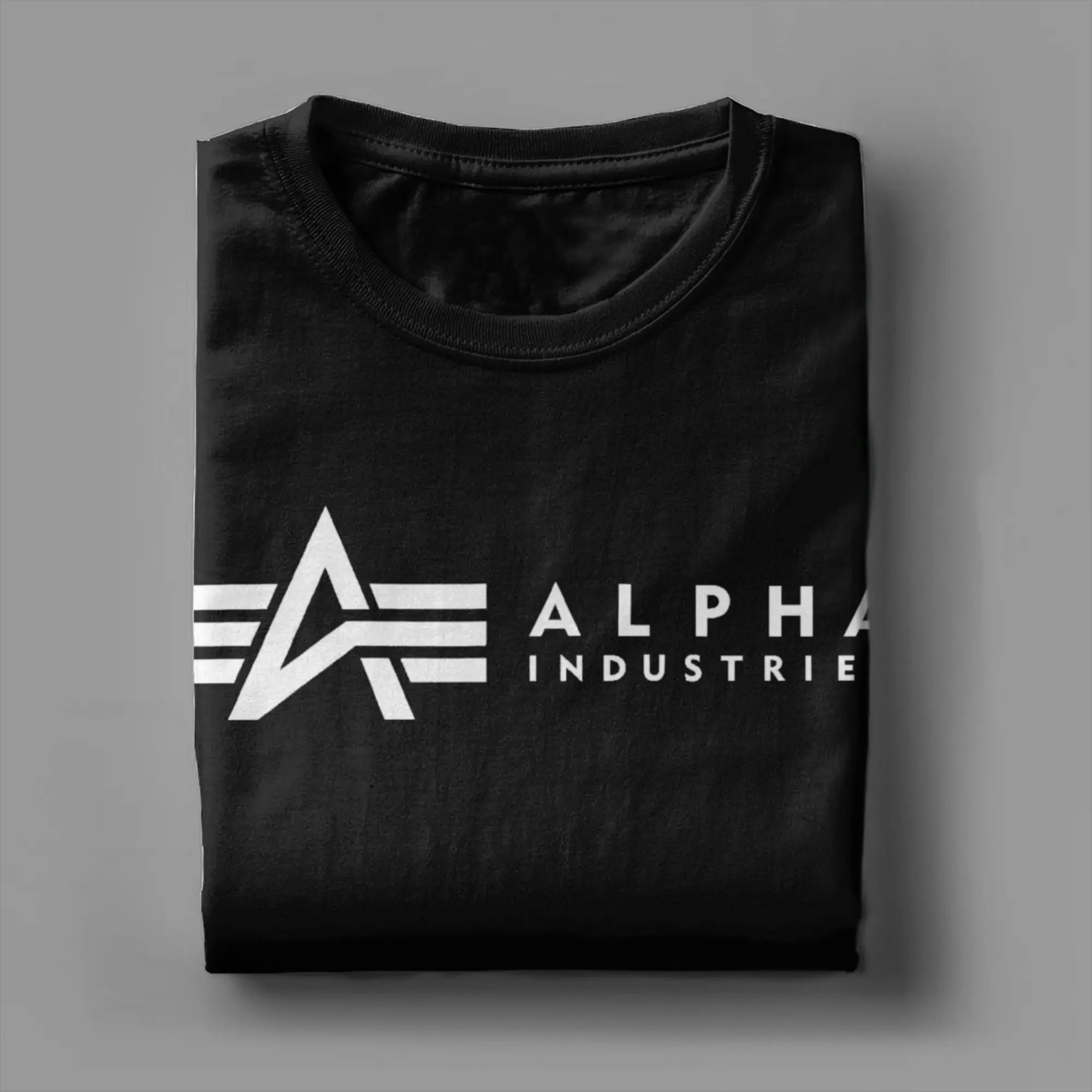Kaus Pria Wanita Kaus Katun Murni Lucu Pola Periferal Alpha Industries Kaus Merek Lengan Pendek Hadiah Pakaian Leher Kru