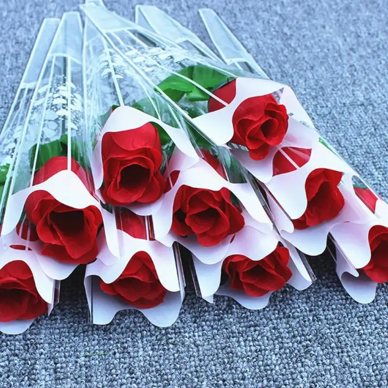 1 Uds. Rosa falsa individual, rosa de simulación barata, flor de plástico, regalo del Día de la madre, flor para evento, decoraciones artificiales