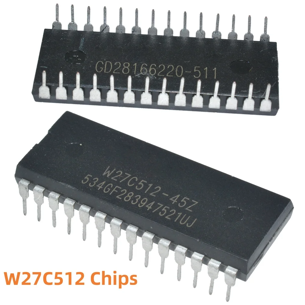 1/5PCS W27C512 IC Chips Domestic W27C512-45Z 28 DIP IC EEPROM 512KBIT Original Integrated Circuits 534GF283947521UJ