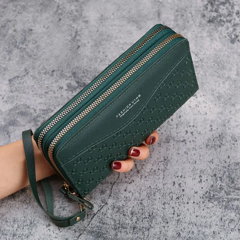 Women's PU Leather Wallet with Tassel - Double Zipper Coin Purse & Card Holder, Fashion Clutch Money Bag for Ladies