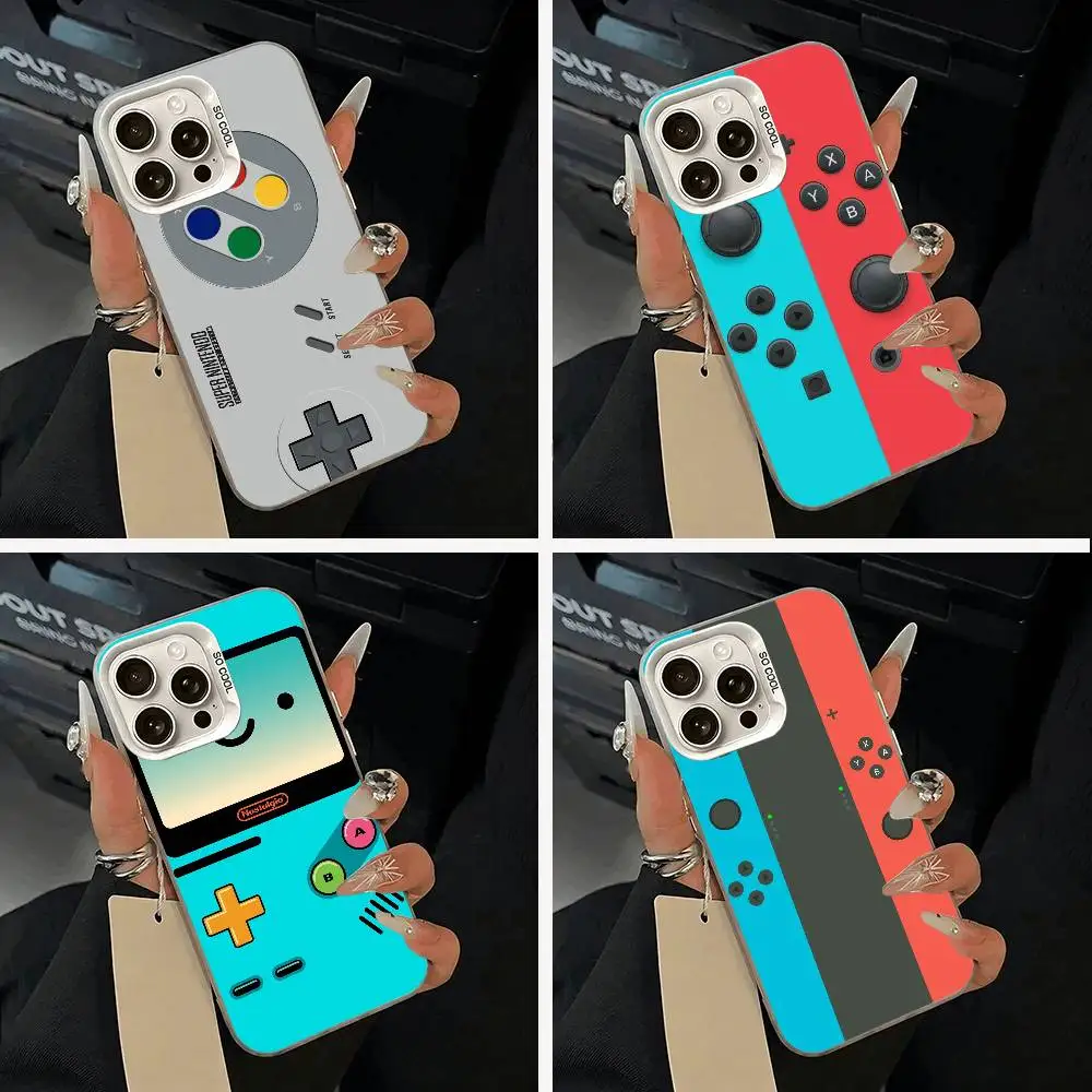 

G-Game- console -pattern Phone Case For IPhone 17 Air 16 15 14 13 12 11 Pro Max White Sliver Hard Cover