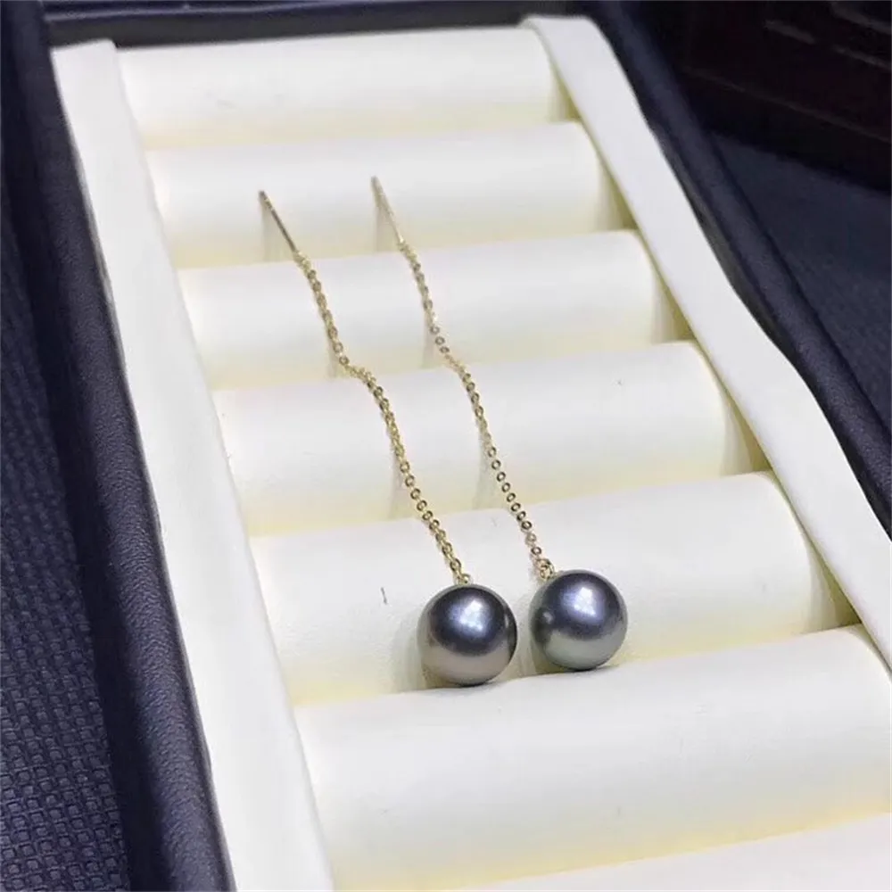 

DIY Accessory G18K Pearl Ear Line Empty Support 5cm Pearl Earrings Empty Support Gold Earrings Fit 6-10mm G219