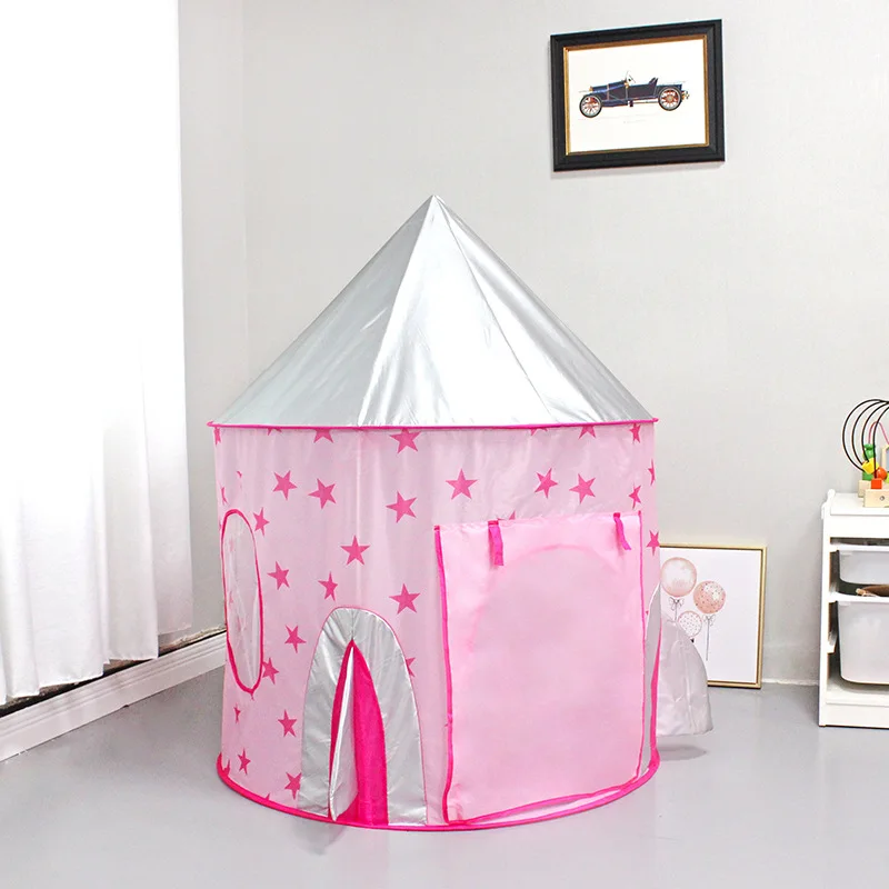 Kinderen Draagbare Opvouwbare Tent Spel Speelgoed Grote Tent Baby Speelhuis Roze Prinses Tent Binnen/buiten Baby Ballenbad kasteel