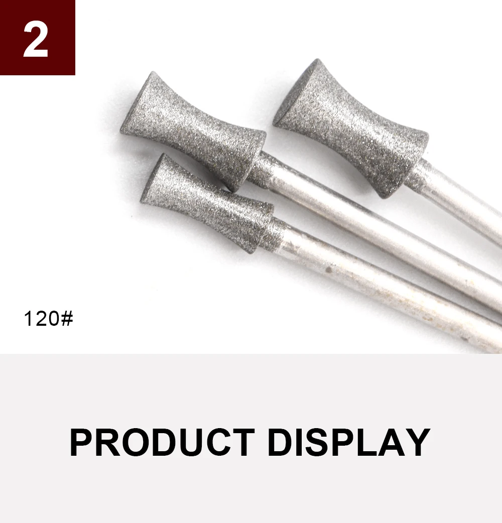 Diamant-Schleifstift 3mm Schaft 80 # Schleifkorn für Hartmetall- und Wolframkarbid-Werkzeugmeißel – Detail 5