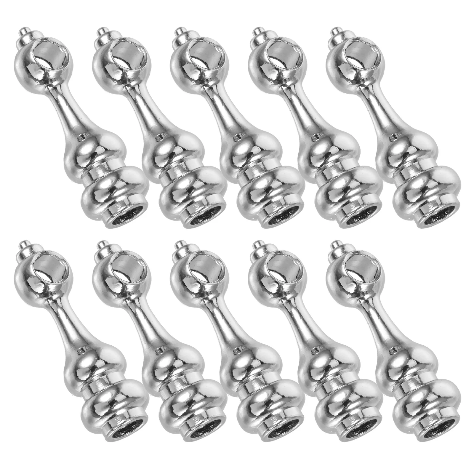 

10Pcs Zinc Alloy Glass Railing Post End Caps 4mm Hole Multi-Functional Furniture Hardware Accessories for Cabinets Serving Carts