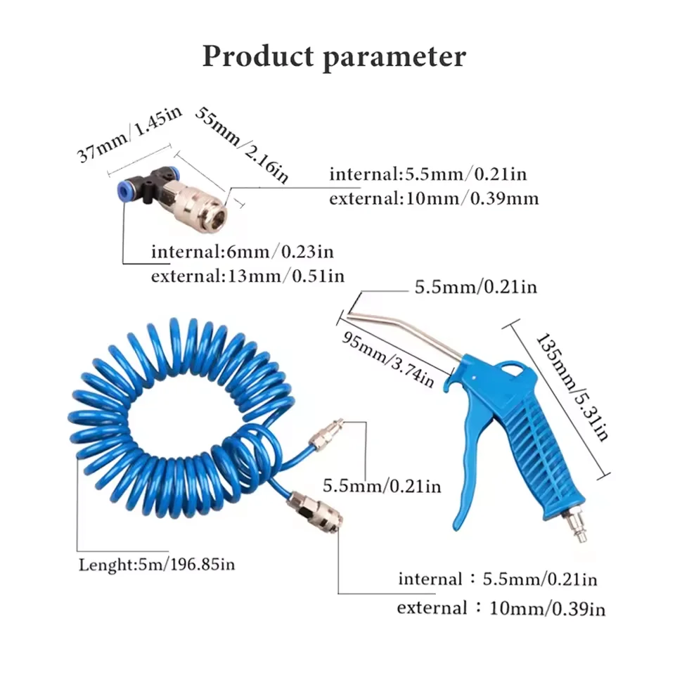 Hand Held Pneumatic Cleaning Tool EU US C Type Air Blow Gun Blowing Airsoft Guns Dust Spray Port Duster Clean Multi-Purpose