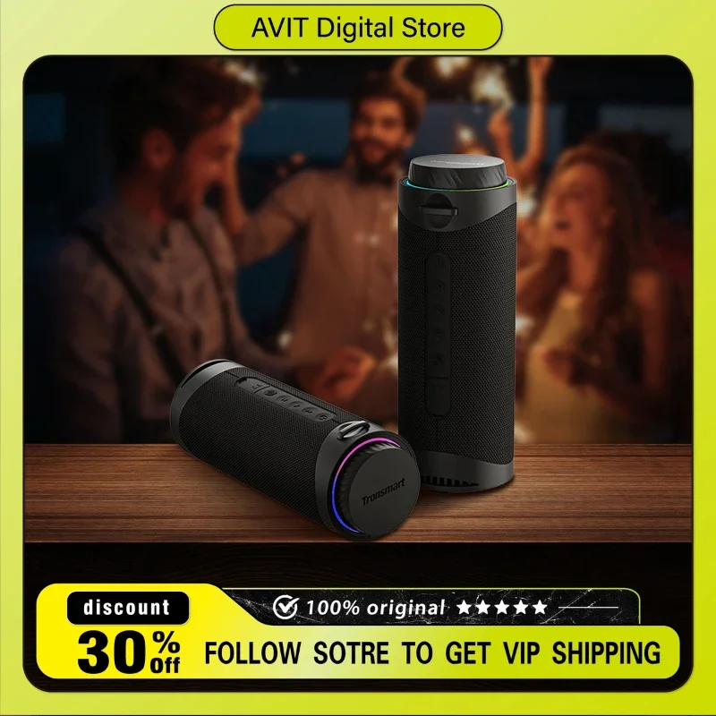 Tronsmart T7 Bluetooth 5.3 Alto-falante 3D Surround Sound Bateria de longa duração ao ar livre à prova d'água Ipx7 Subwoofer estéreo sem fio