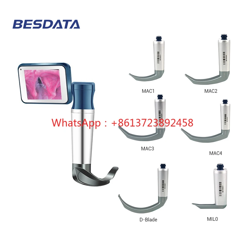 

BESDATA Reusable Rigid Intubation VideoLaryngoscope laryngoscopy Replace Video Laryngoscope set with