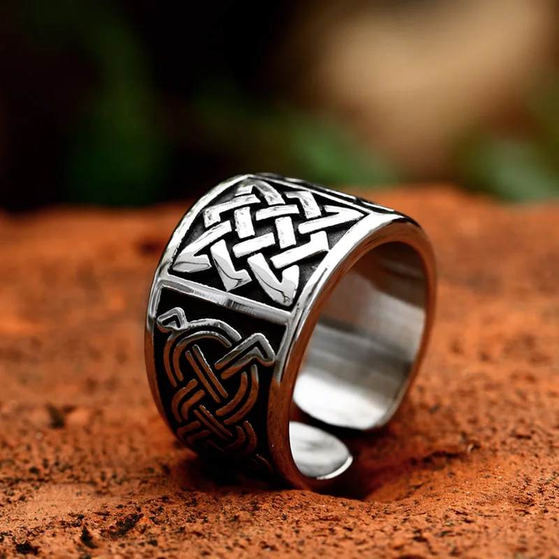 BEIER 2023 New Fashion Slavic Star Of Russia Ring Svarog Amulet Ring For Men Stainless Steel Vintage Jewelry Wholesale Gift