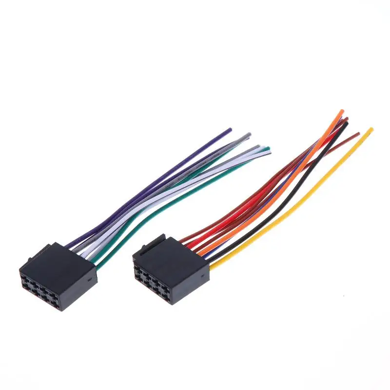5 Sets Car Radio Wiring Harness Female ISO Adapter Connector Plug Wire Kit Sturdy Material For Car Audio Installation Tasks