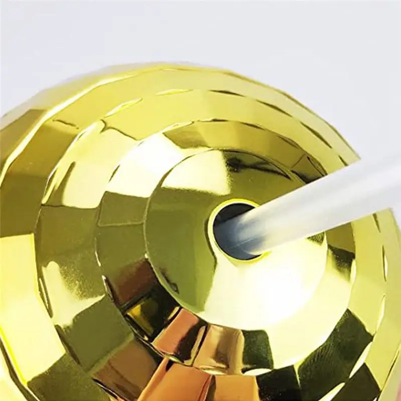 ABWZ-4PCS Disco Ball Cups Unique Cocktail Glasses Bar Tools Party Glasses Flashlight Straw Wine Goblets Drink Cups