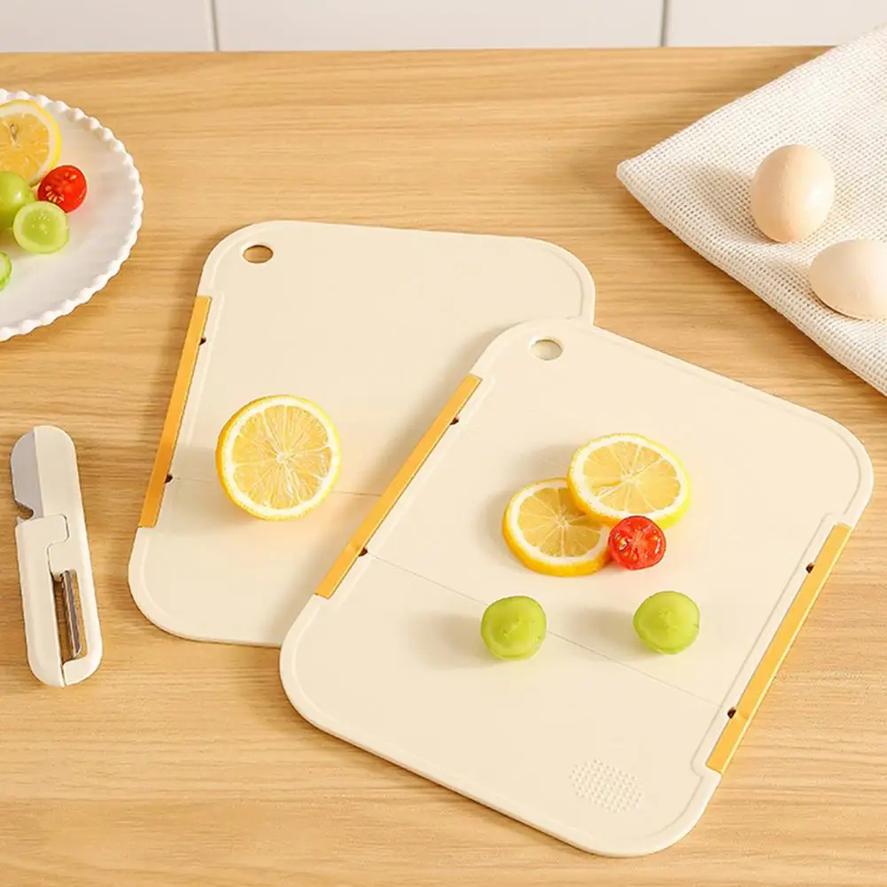 Three-fold Design Cutting Board Portable -fold Cutting Board with Juice Groove Food Grade Non-slip Chopping Board Dishwasher